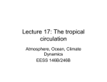 Lecture 17: The tropical circulation
