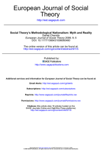 Theory European Journal of Social