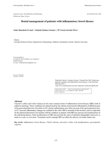 Dental management of patients with inflammatory bowel disease