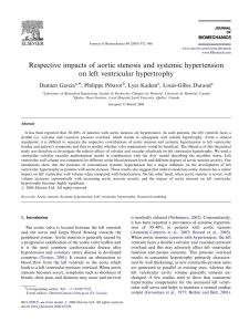 Impacts of aortic stenosis and hypertension on left ventricular