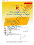 Constructing and interpreting linear graphs