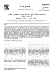 Coding interaural time differences at low best frequencies in the