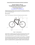 Dynamic Model of a Bicycle from Kinematic and Kinetic