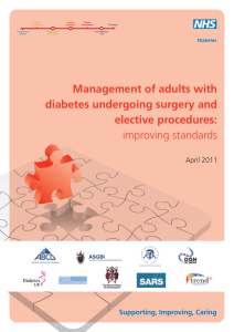 Management of adults with diabetes undergoing surgery and