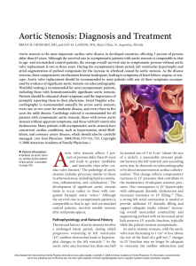 Aortic Stenosis: Diagnosis and Treatment