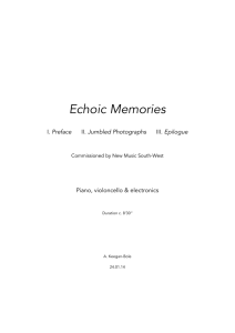 Echoic Memories - Arthur Keegan-Bole