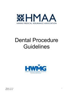 Dental Procedure Guidelines