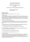 Biol 2107K January 2015 (PRINCIPLES OF BIOLOGY I) Syllabus