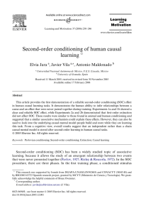 Second-order conditioning of human causal learning