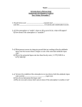 Name: Introduction to Meteorology Homework #3 (Chapters 5 and 6