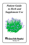 Patient Guide to Herb and Supplement Use
