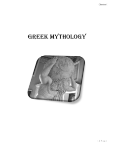 Mythology - classics and composition i WITH MR. BRAUTIGAN