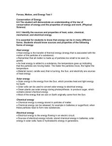 Energy 1 Test Notes