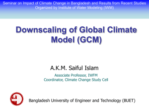 Downscaling of Global Climate Model