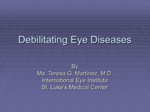 Debilitating Eye Diseases