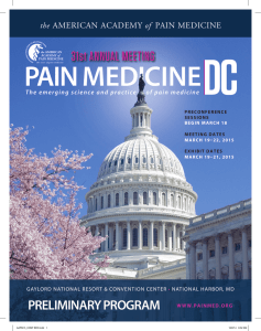 2015 American Academy of Pain Medicine Annual Meeting Brochure