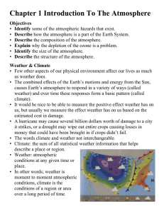 Composition Of The Atmosphere