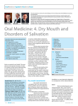 Oral Medicine: 4. Dry Mouth and Disorders of Salivation