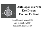 Autologous Serum Eye Drops