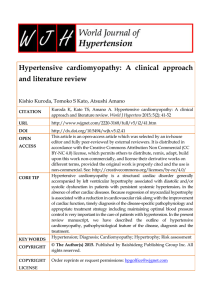 Hypertensive cardiomyopathy: A clinical approach and literature