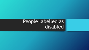People labelled as disabled