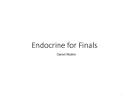 Endocrine for Finals