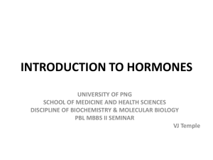 INTRODUCTION TO HORMONES