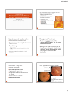 Introduction to Retinal Vascular Disease