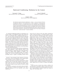 Backward Conditioning: Mediation by the Context