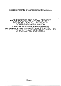 Marine science and ocean services for development: Unesco/IOC