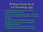 A.P. Free Response Essay Questions 1992-2005