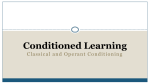 Conditioned Learning
