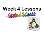 Week 4 Lessons