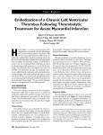 Embolization of a Chronic Left Ventricular Thrombus