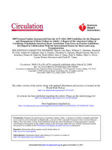 2009 Focused Update Incorporated Into ACC/AHA 2005 Guidelines