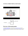 First law of thermodynamics