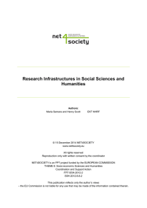 Research Infrastructures in Social Sciences and Humanities
