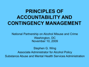 Principles of Accountability and Contingency Management