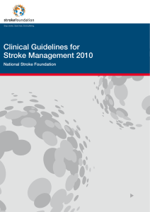 Clinical Guidelines for Stroke Management 2010