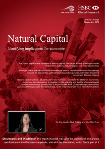 Natural Capital - Identifying implications for economies