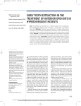 early tooth extraction in the treatment of anterior open bite in