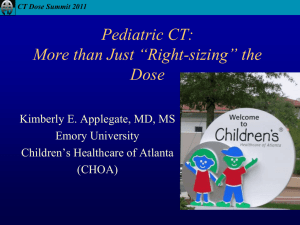 CT Dose Summit 2011