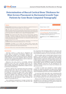 Determination of Buccal Cortical Bone Thickness for Mini