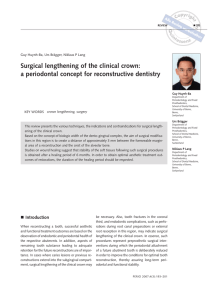 Surgical lengthening of the clinical crown - PERIO