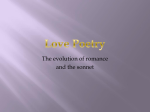 The evolution of romance and the sonnet
