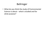 Notes#1 Introduction to Environmental Science power point