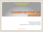 conservation of energy