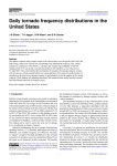 Daily tornado frequency distributions in the United States