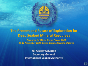 The Present and Future of Exploration for Deep Seabed Mineral