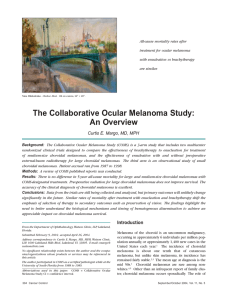 The Collaborative Ocular Melanoma Study: An Overview